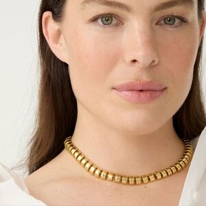 Jcrew Gold Ridged Necklace